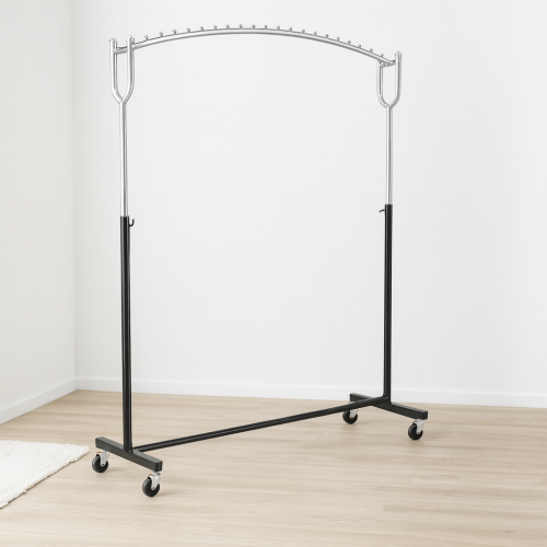 استاند ملابس خط مقوس اسود