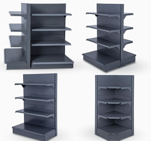 رفوف سوبرماركت جداري 4 رف 100*35 سم بالقاعدة ارتفا...