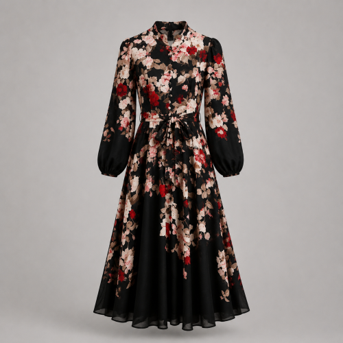 Midnight Rose Dress