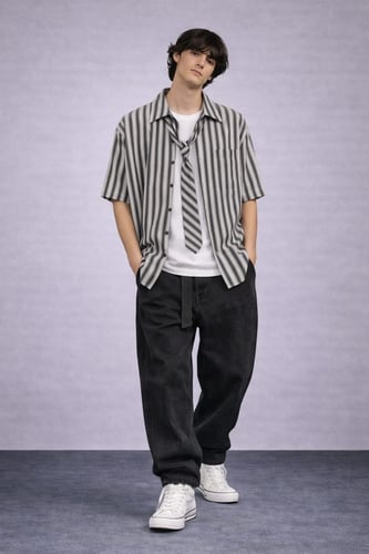 Shirt with tie-13808