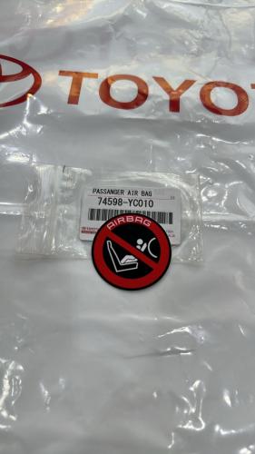 Original Toyota dashboard cover sticker