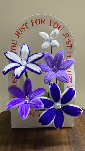 A perpetual purple bouquet of flowers