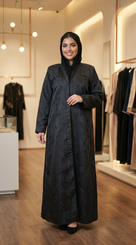 A blazer jacket with luxurious Indian embroidery on the entire abaya