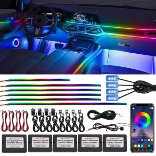 LED cells inside the car 64 colors