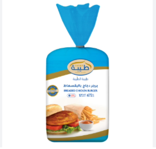 برجر دجاج بالبقسماط طيبة 12 قطعة