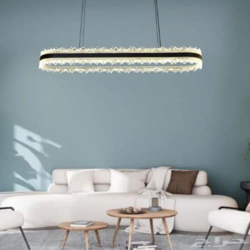 ثريا مستطيل مودرن 3 إضاءات تحكم ريموت