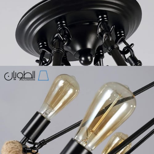 ثريا صناعية بتصميم عتيق – إضاءة فاخرة للمساحات الك...