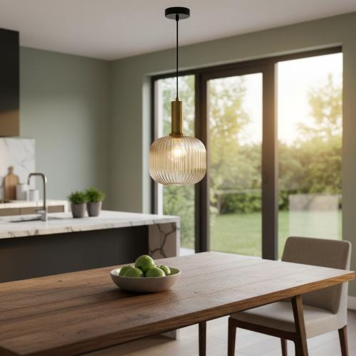 علاقي مفرد زجاج اسود ذهبي B- 8552/1