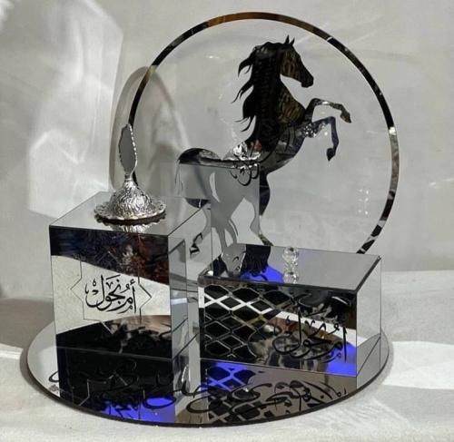 طقم مبخره فضي او ذهبي بالأسم