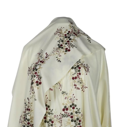 ثوب صلاة قطن ( سحاب)مطرز(سكري) 155سم من الكتف