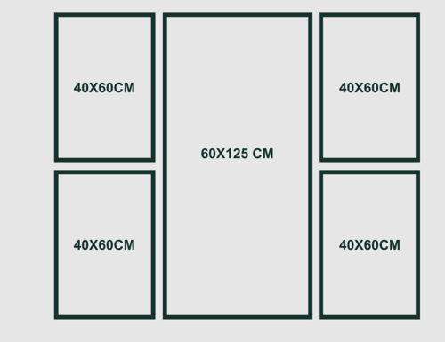 طقم مكون من 5 لوحات