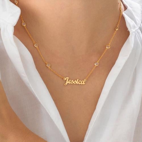 سلسال مطلي ذهب بالاسم