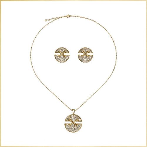 طقم بريق اكس - قلادة - أقراط