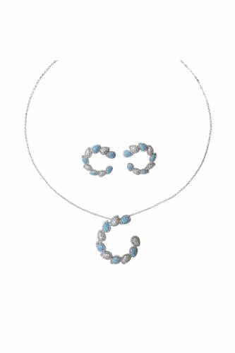 طقم قطرات السماء - قلادة - أقراط