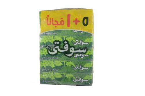 عبوة مناديل سوفتي الاخضر تعبوة التوفير5+1