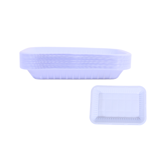 صحن بلاستيك مستطيل رقم 3فودي 50صحن