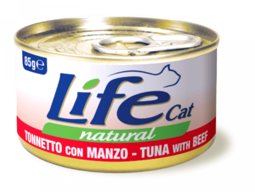 معلبات لايف كات بنكهات متعددة 85G