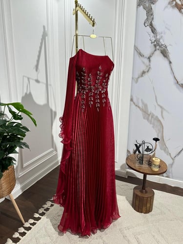 فستان سهره كم لمعه