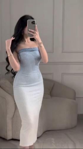 فستان ميد تل بيزو ناعم