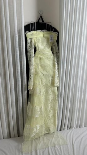 فستان ليموني دانتيل