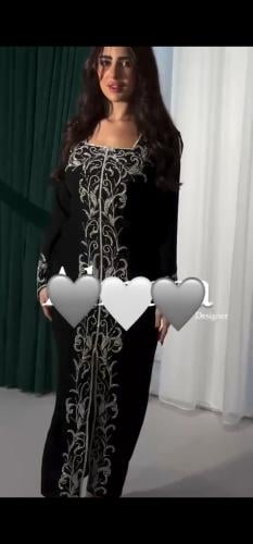 جلابيه اسود أنيق