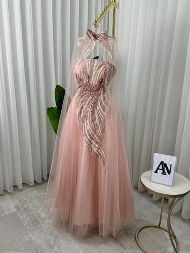 فستان تل معى كلفة سهرة