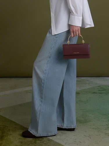 شنطة كريستين الصغيره - عنابي