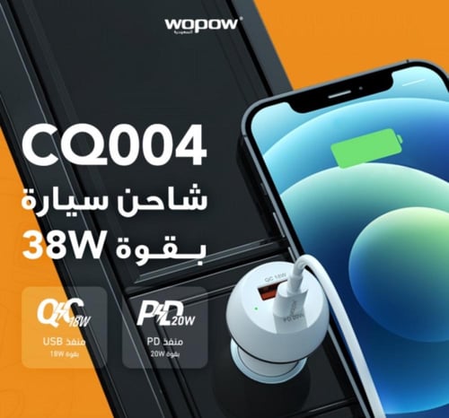 راس شاحن سيارة منفذين 38 w