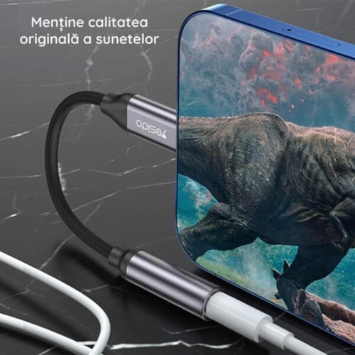 محول Lightning إلى 3.5 ملم Yesido YAU21 لأجهزة آيف...