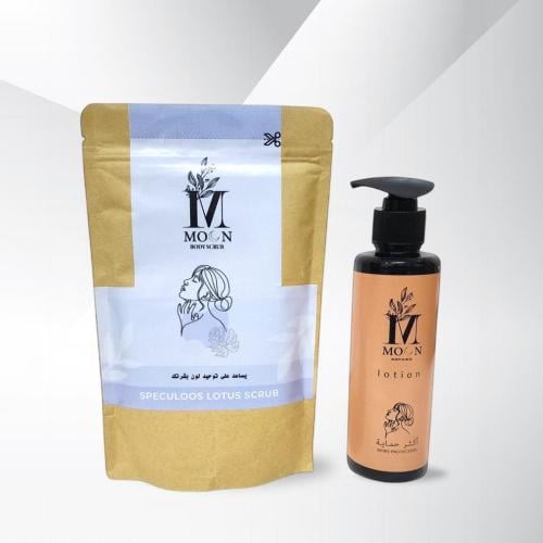 عرض مقشر مون Speculoos lotus+لوشن(كيس واحد+ لوشن)