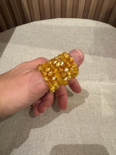 كهرمان عسلي شفاف نااااعم خفيييف