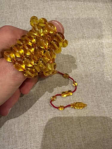 كهرمان سوبر شفاف زيتوني بتمليكة