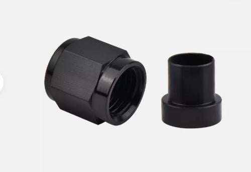 Fitting / AN10 ALUMINUM Tube (Sleeve/Nut) -BLACK-