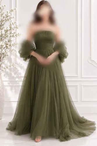 فستان سهره تل ناعم بتصميم عصري من Miar Fashion