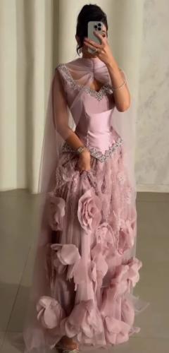 فستان ميكادو تفته جازار كلفه تطريز يدوي / Mair Fas...