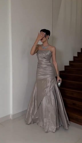 فستان سهره افخم قماش بتصميم خاص