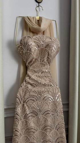 فستان بيج سهره خرز رااقي من Mair Fashion