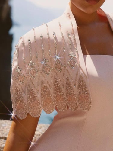 فستان سهره باربي تطريزيدوي جميل من miar fashion