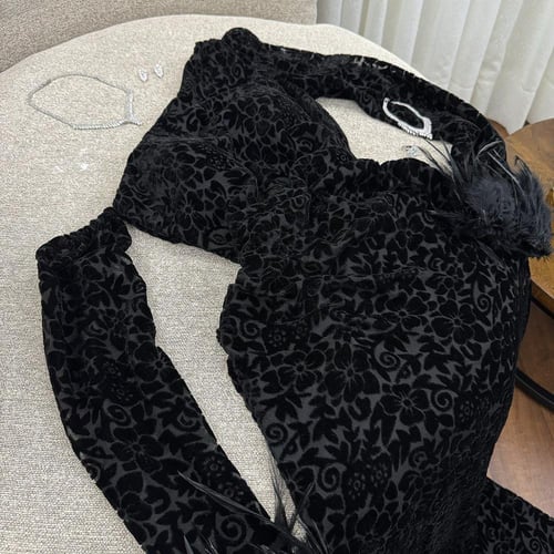 فستان كم ريش لونين /Mair Fashion