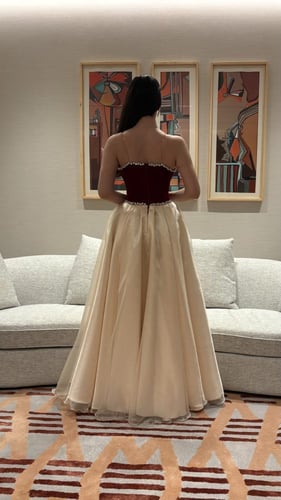 فستان سهره ميكادو تطريز يدوي متقن من Mair fashion