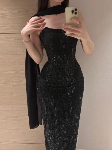 فستان سهره تل مطرز بخرز رااقي بطانه باربي ناعمه من...