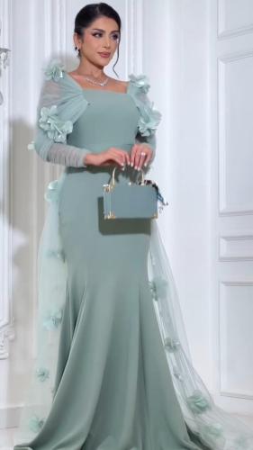 فستان تيفاني باربي مع تل فاااخر من Mair Fashion