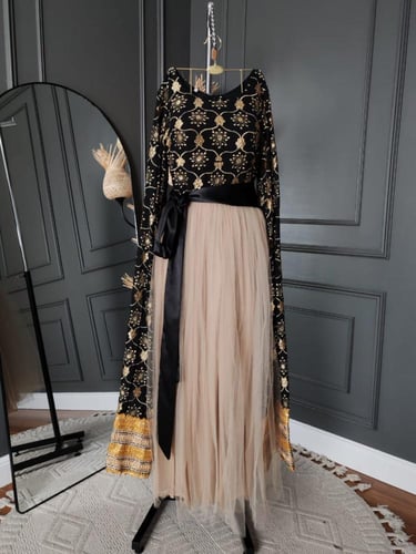 جلابيه رمضانية تل علا تطريز كمبيوتر