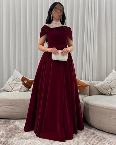 فستان سهرة جوخ تطريز لولو /Mair Fashion