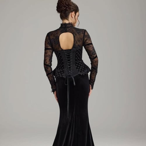 فستان سهره أسود باربي دانتيل أصلي من Mair fashion