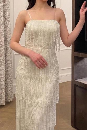 فستان سهره هدب خرز فاخر من Miar Fashion