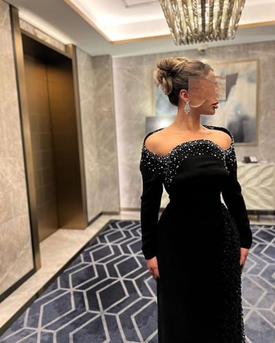 فستان سهره أسود فاخر من Miar Fashion