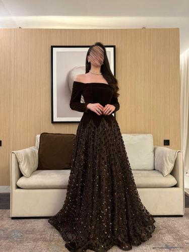 فستان سهره مخمل كلفه خرز فاااخر من miar fashion