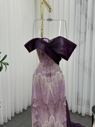 فستان سهره تل تطريز بطانه تفته /Mair Fashion