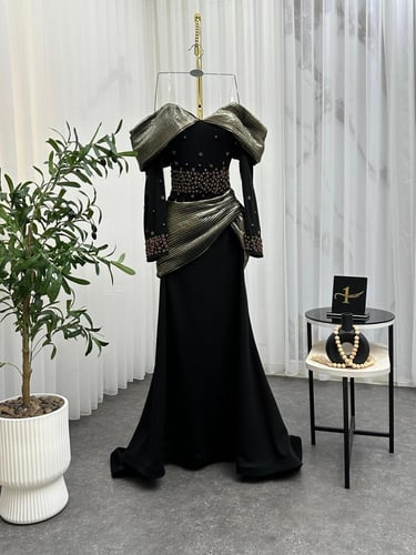 فستان سهره كريب استرتش وجذاب من miar fashion